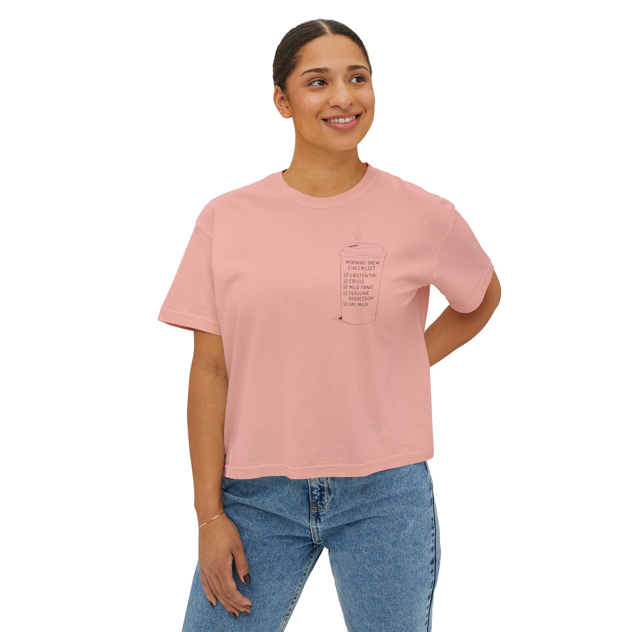 Morning Brew Checklist T-Shirt | Island of Many Hills