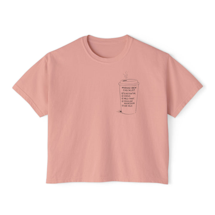 Morning Brew Checklist T-Shirt | Island of Many Hills
