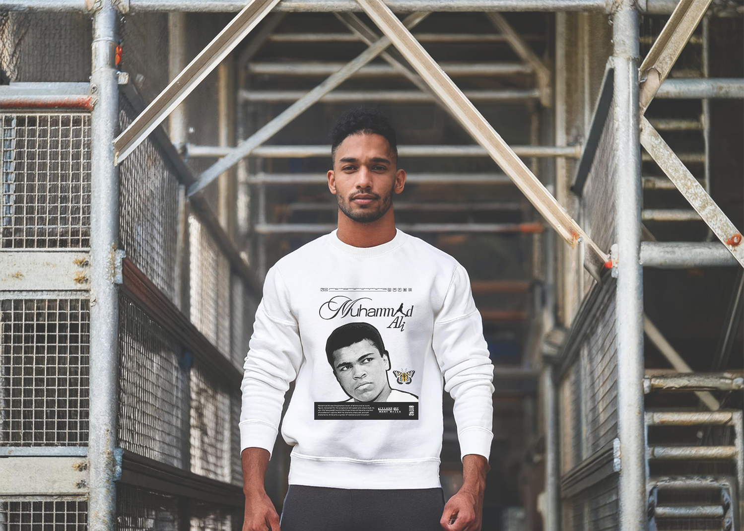 Float like a Butterfly Muhammad Ali Unisex Crewneck Sweatshirt