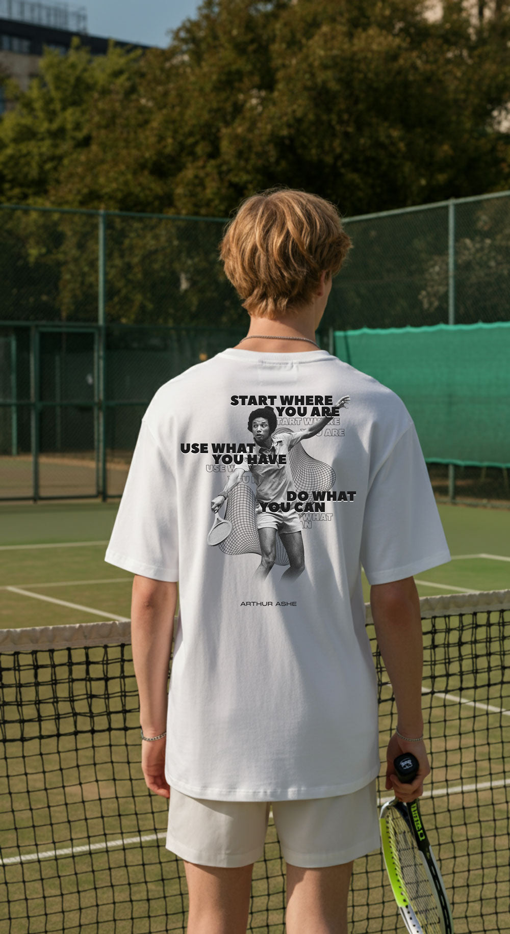 Arthur Ashe Unisex Oversized Boxy T-shirt